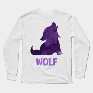 Wolf Night Stars Long Sleeve T-Shirt